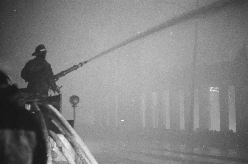 Firefighters at a Near West Side fire - Don Bierman for Chicago Sun-Times