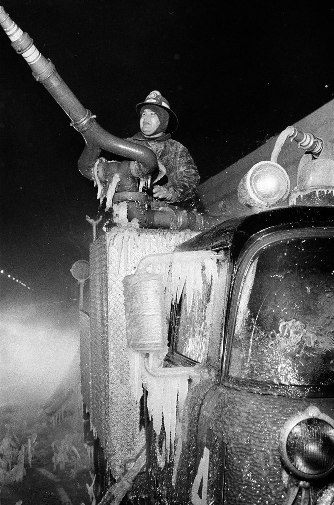 Firefighters at a Near West Side fire - Don Bierman for Chicago Sun-Times