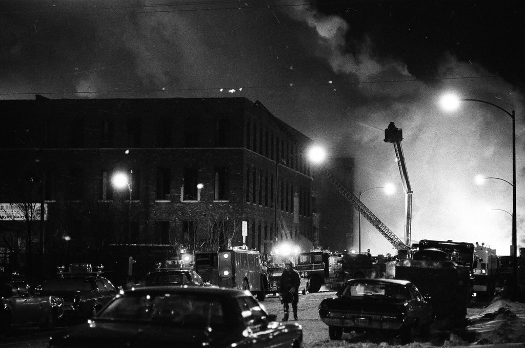 Firefighters at a Near West Side fire - Don Bierman for Chicago Sun-Times