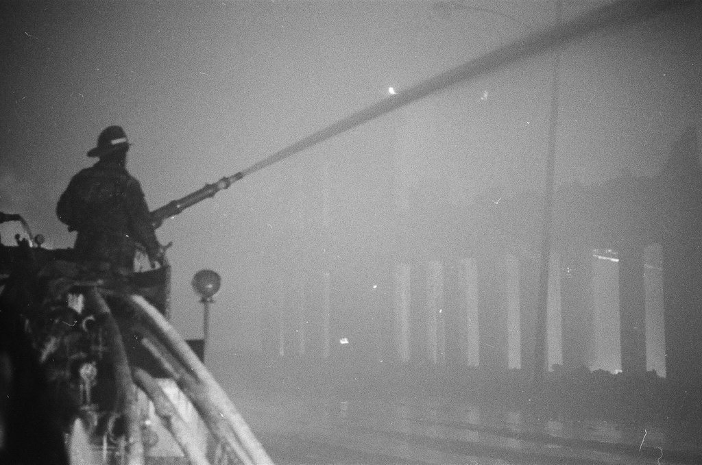 Firefighters at a Near West Side fire - Don Bierman for Chicago Sun-Times