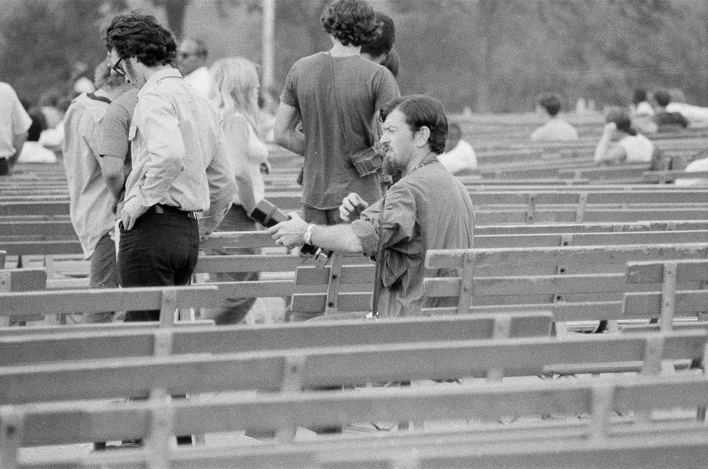 Speaker and band in Grant Park on convention anniversary - Howard D. Simmons for Chicago Sun-Times