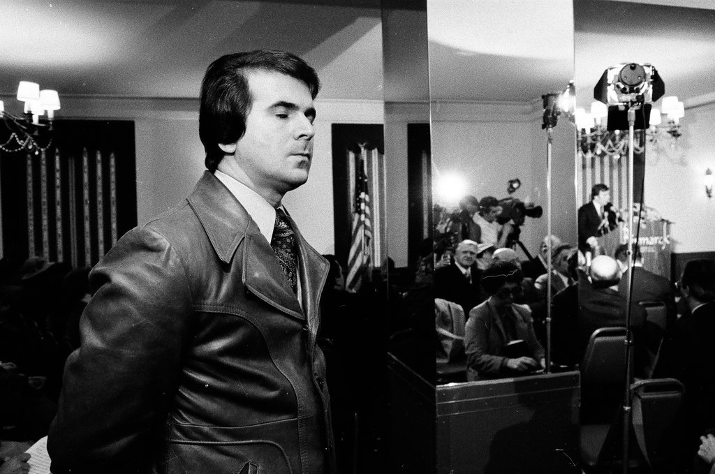 Senator Richard M. Daley addresses slate-making committee - Kevin Horan for Chicago Sun-Times