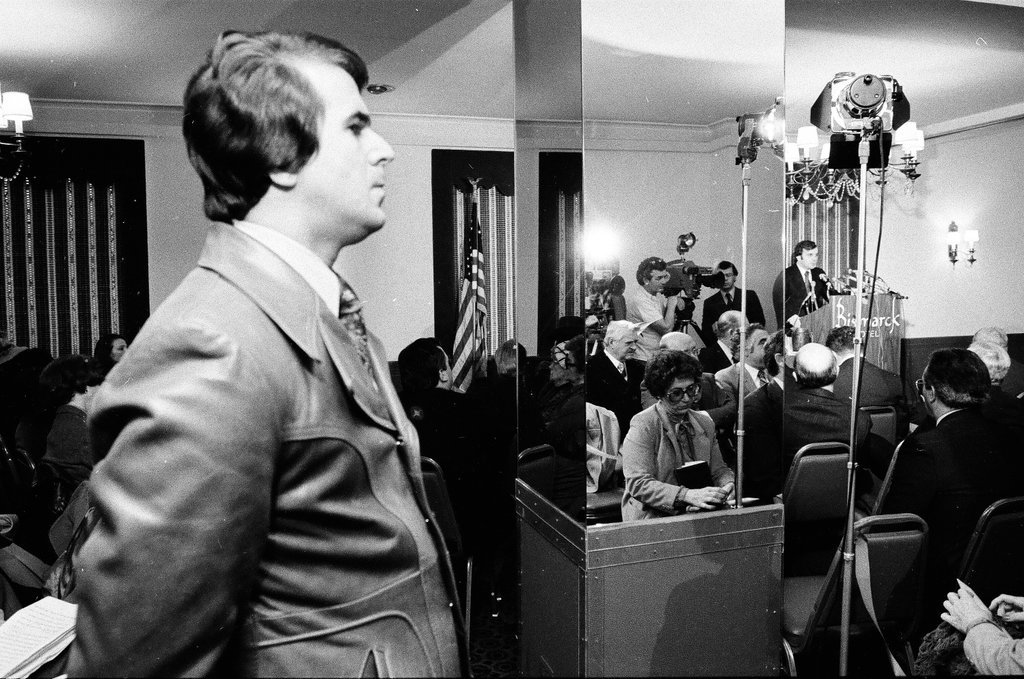 Senator Richard M. Daley addresses slate-making committee - Kevin Horan for Chicago Sun-Times