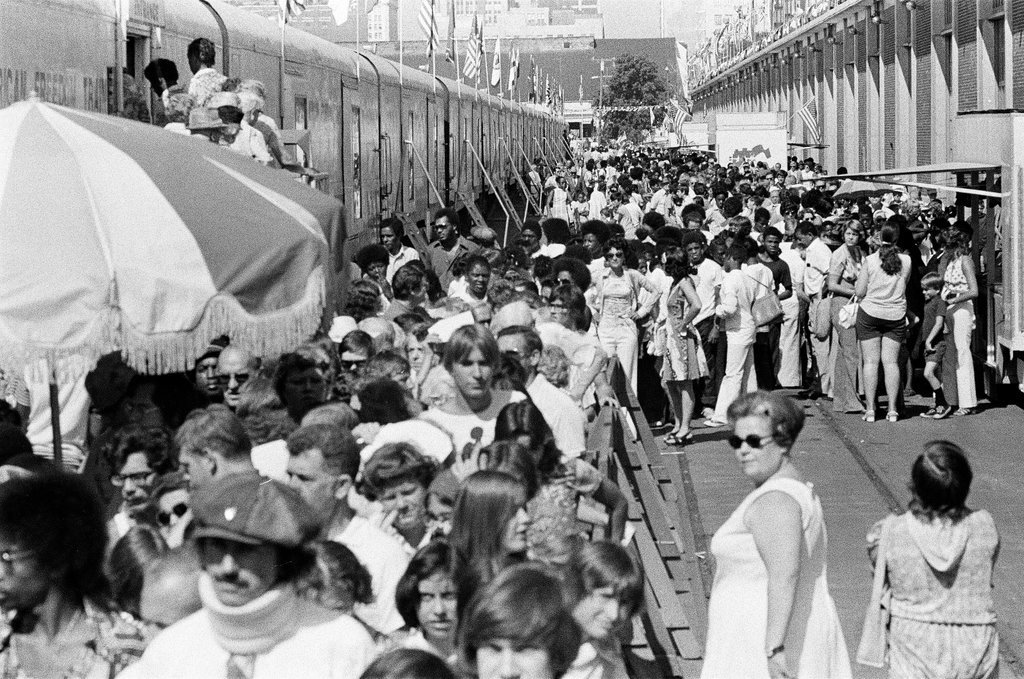 People tour the Freedom Train at Navy Pier - John Tweedle for Chicago Sun-Times