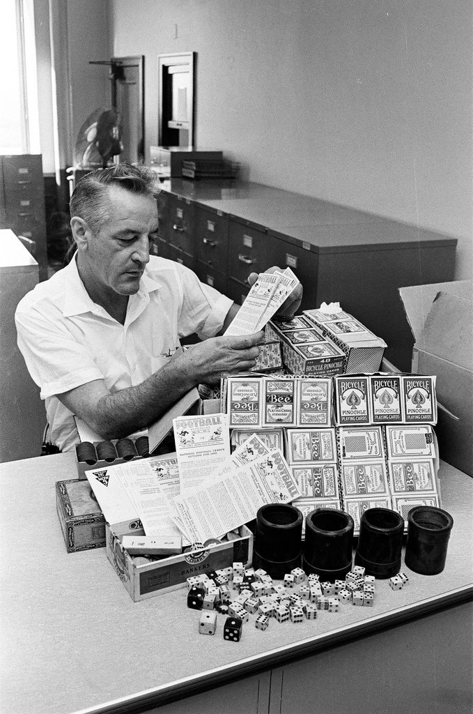 Cards and dice seized from restaurant - Kotalik (Bob or George) for Chicago Sun-Times