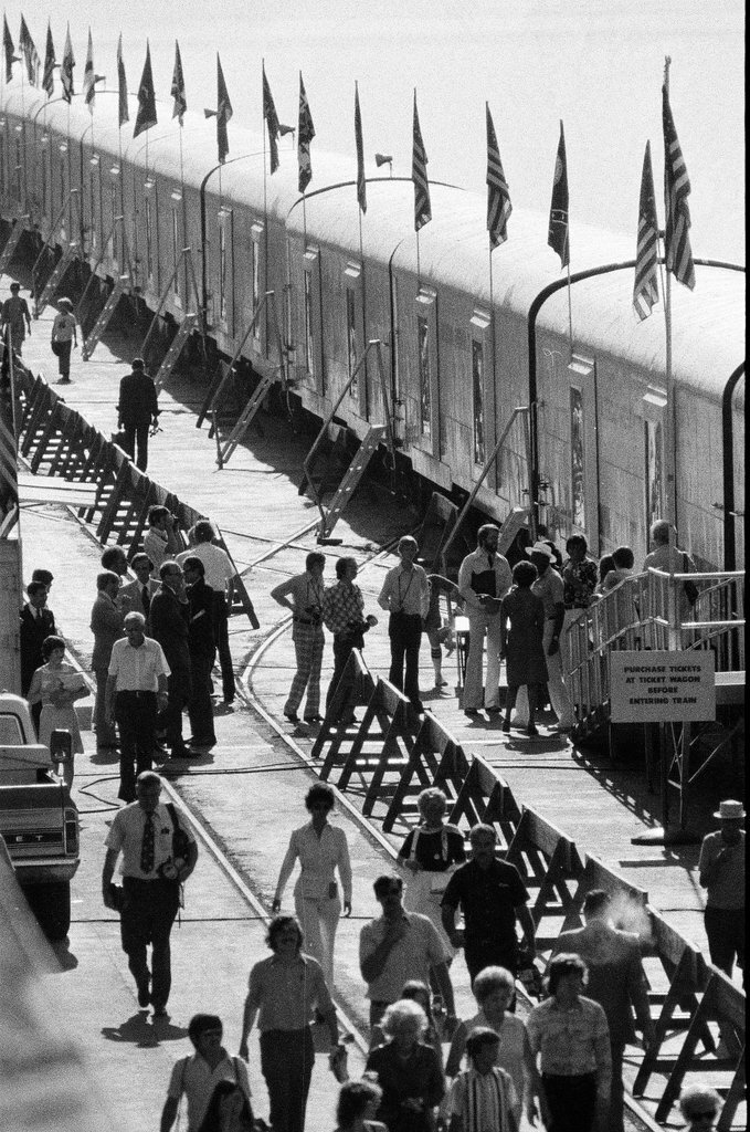 People tour the Freedom Train at Navy Pier - Henry Herr Gill for Chicago Sun-Times