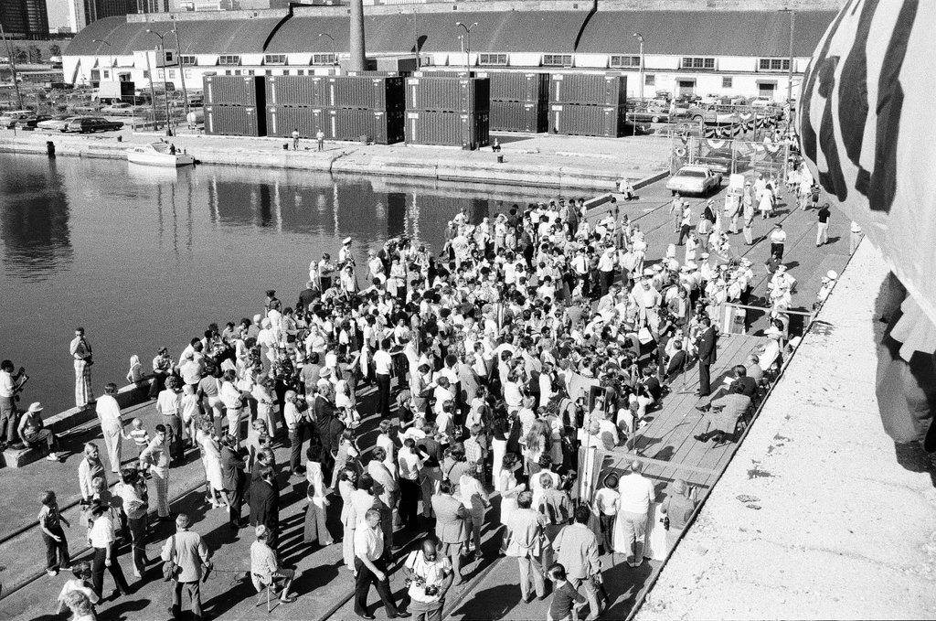 People tour the Freedom Train at Navy Pier - Henry Herr Gill for Chicago Sun-Times