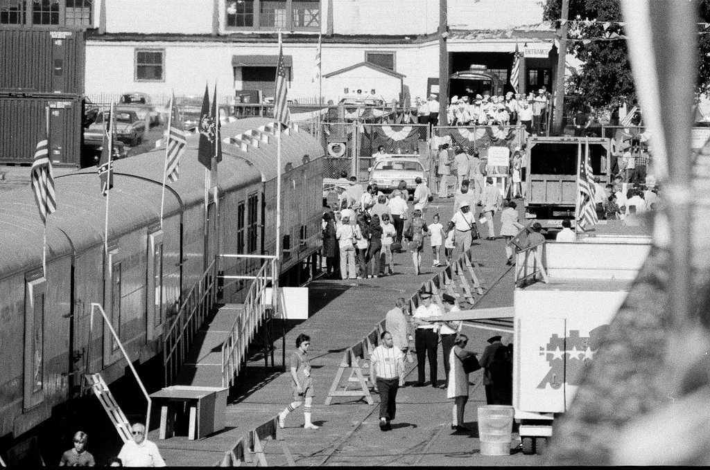 People tour the Freedom Train at Navy Pier - Henry Herr Gill for Chicago Sun-Times