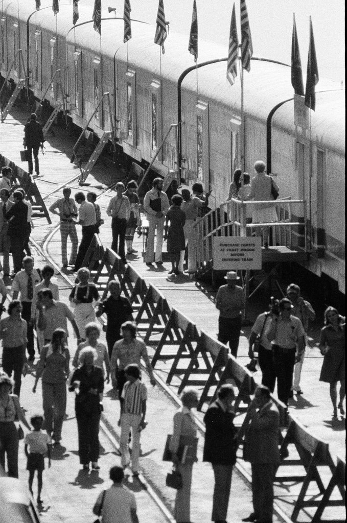 People tour the Freedom Train at Navy Pier - Henry Herr Gill for Chicago Sun-Times