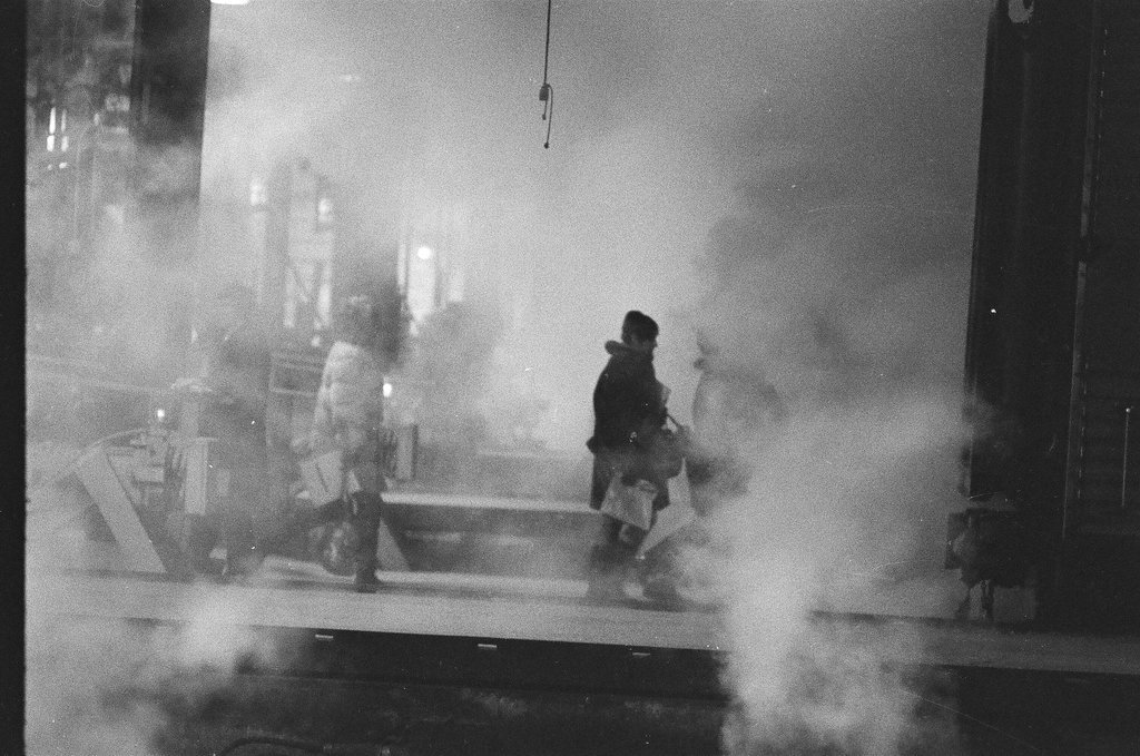 Union Station platforms covered in steam from cold temperatures - Perry C. Riddle for Chicago Sun-Times