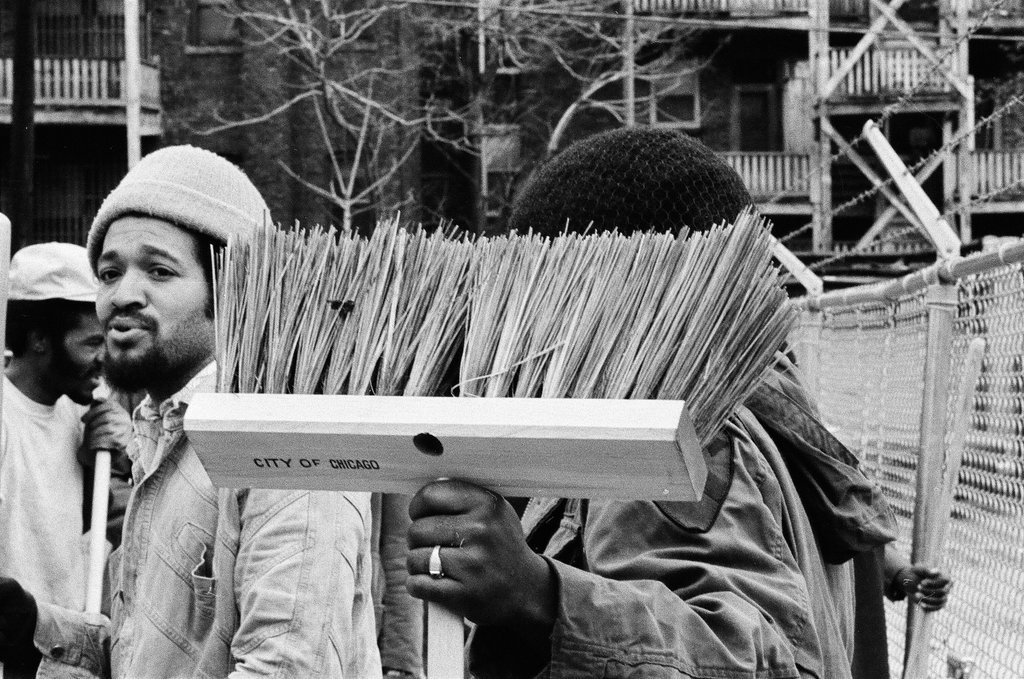 Operation Clean Up in Washington Park - Gene Pesek for Chicago Sun-Times