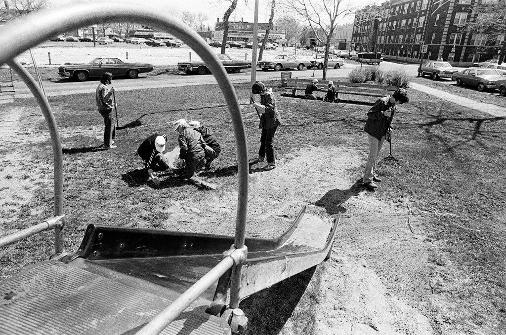 Scouts clean up Dickinson Park - Jim Frost for Chicago Sun-Times