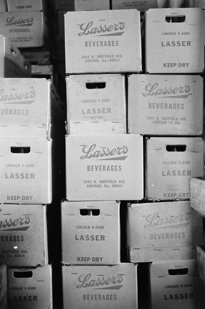 Lasser's Beverage Company production line - John H. White for Chicago Sun-Times