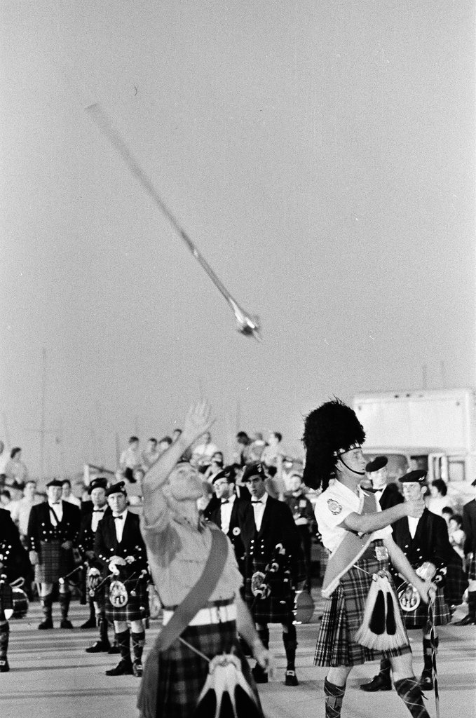 Drum and bagpipe contest at Grant Park - Bob (Robert) Black for Chicago Sun-Times