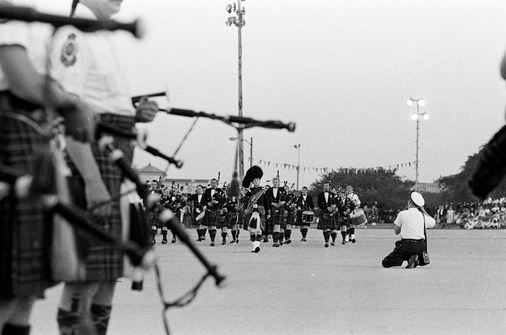 Drum and bagpipe contest at Grant Park - Bob (Robert) Black for Chicago Sun-Times