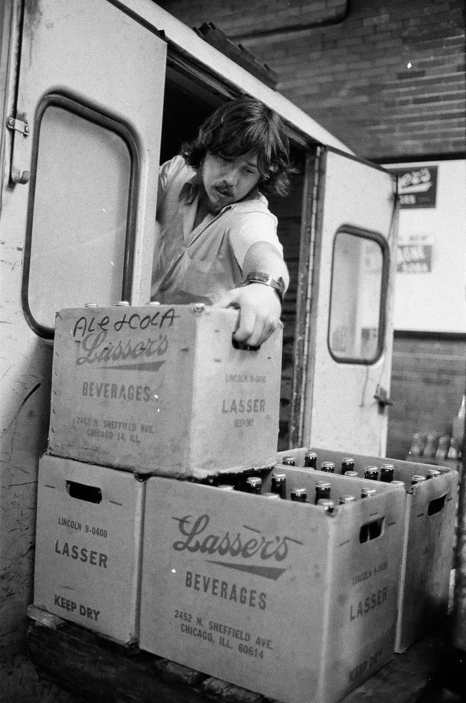 Lasser's Beverage Company production line - John H. White for Chicago Sun-Times