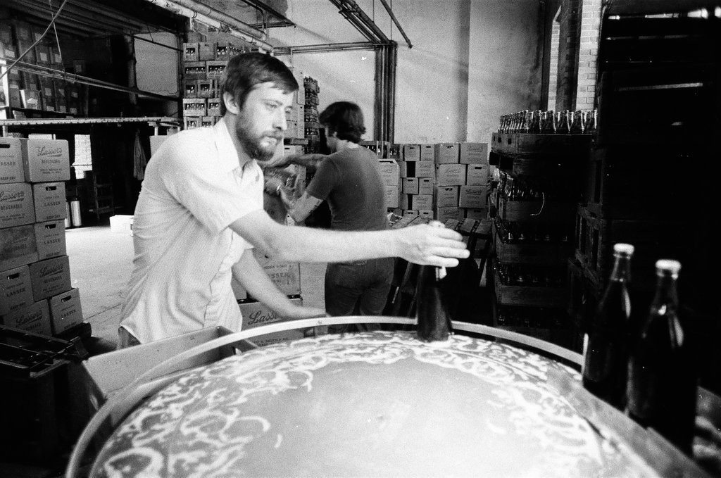 Lasser's Beverage Company production line - John H. White for Chicago Sun-Times
