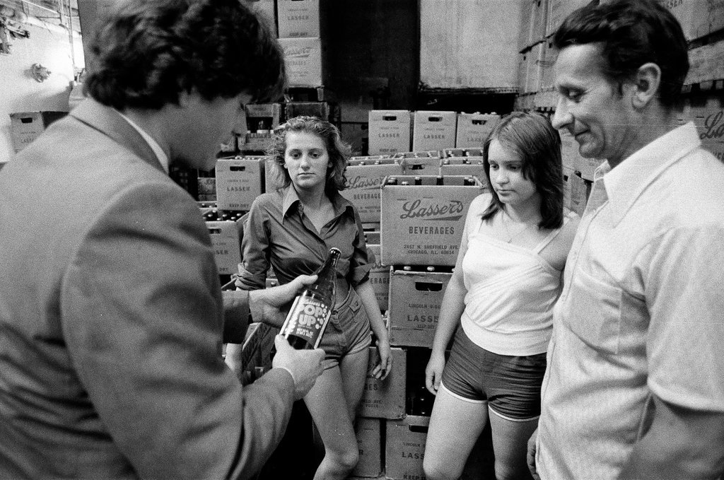 Lasser's Beverage Company production line - John H. White for Chicago Sun-Times