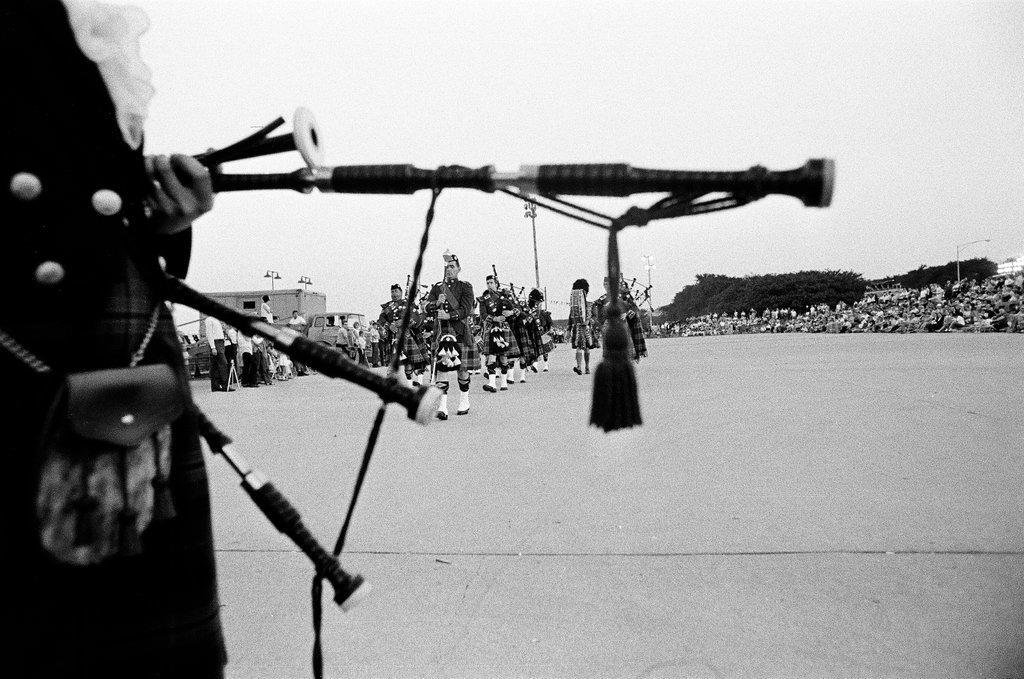 Drum and bagpipe contest at Grant Park - Bob (Robert) Black for Chicago Sun-Times