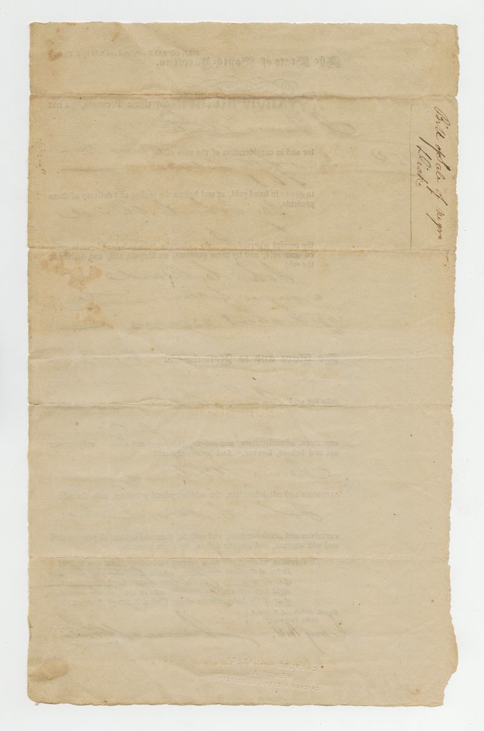 Bill of sale for enslaved man David
