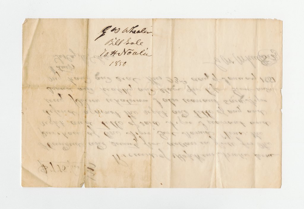 Bill of sale for enslaved girl Nina