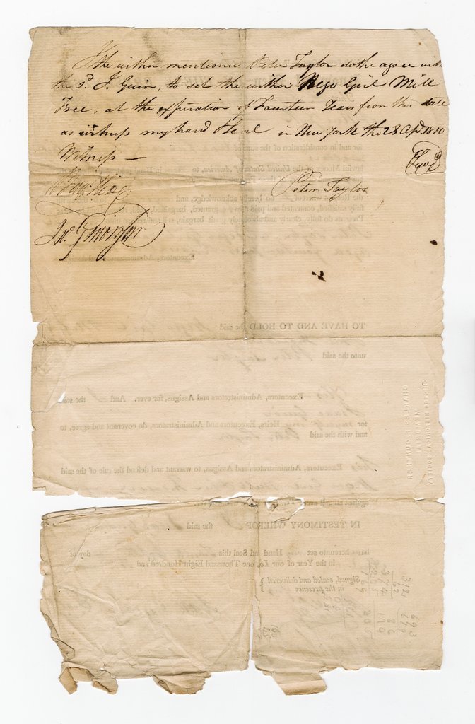 Bill of sale for enslaved girl