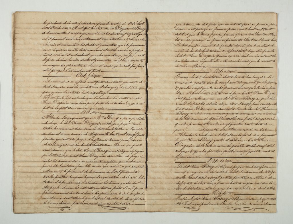 Document regarding the value of 54 enslaved people