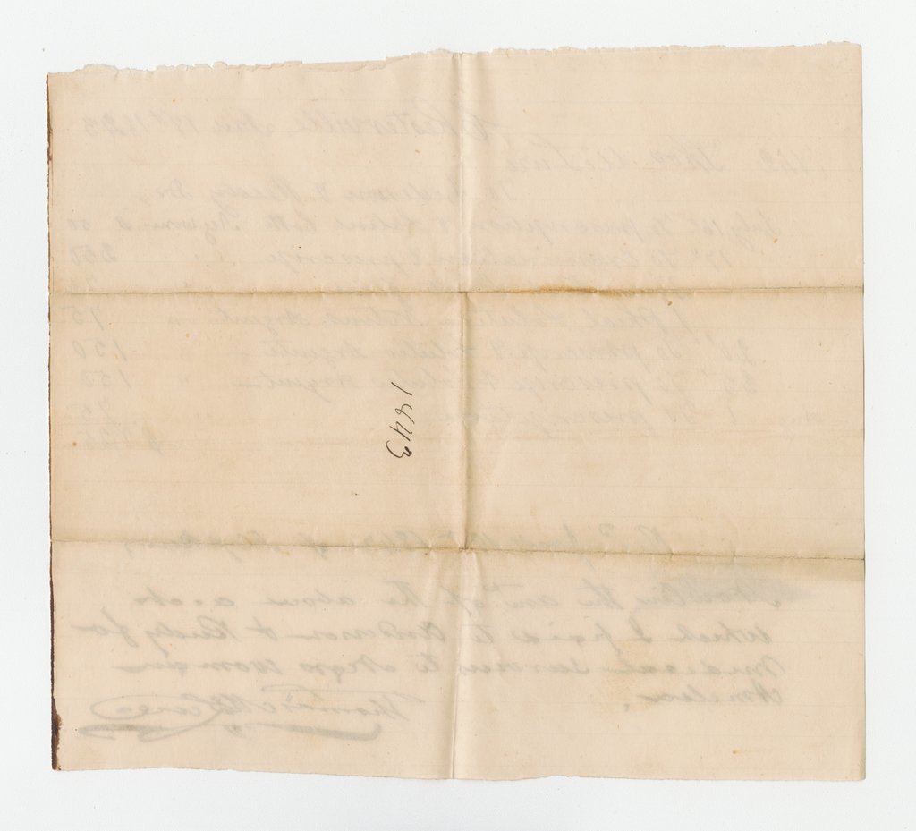 Price list for enslaved woman Amelia