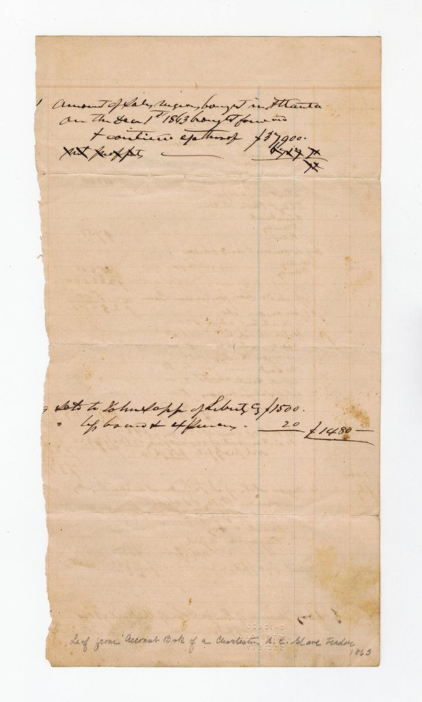 Price list for enslaved people