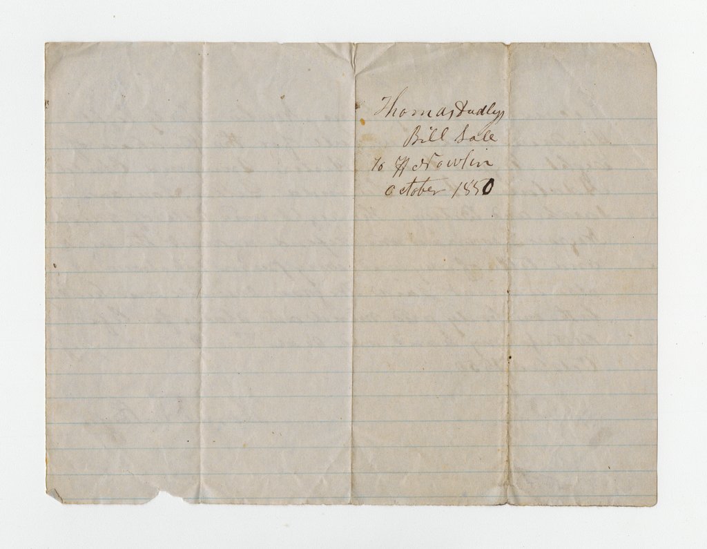 Bill of sale for enslaved people