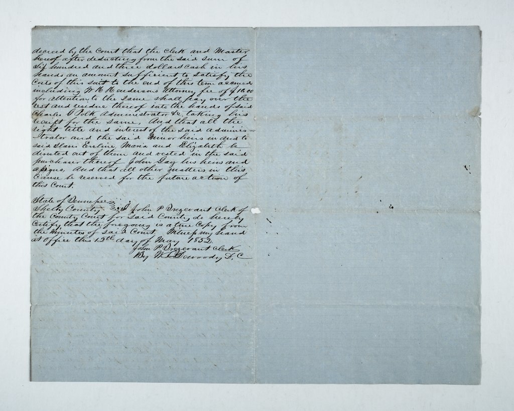 Decree of title to enslaved people