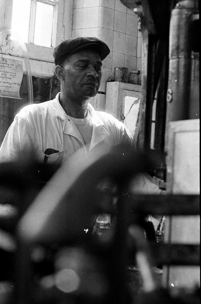 Lasser's Beverage Company production line - John H. White for Chicago Sun-Times