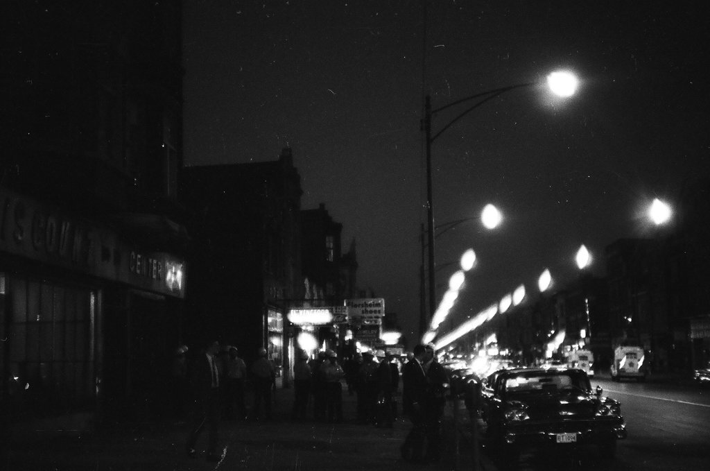 Police patrol during Division Street uprising - Chicago Sun-Times