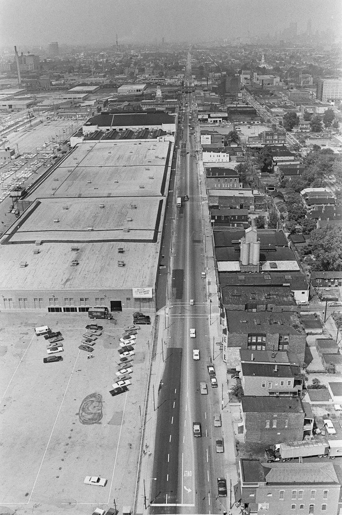 Aerial views of International Amphitheatre and Hilton Hotel - Gary Settle for Chicago Sun-Times