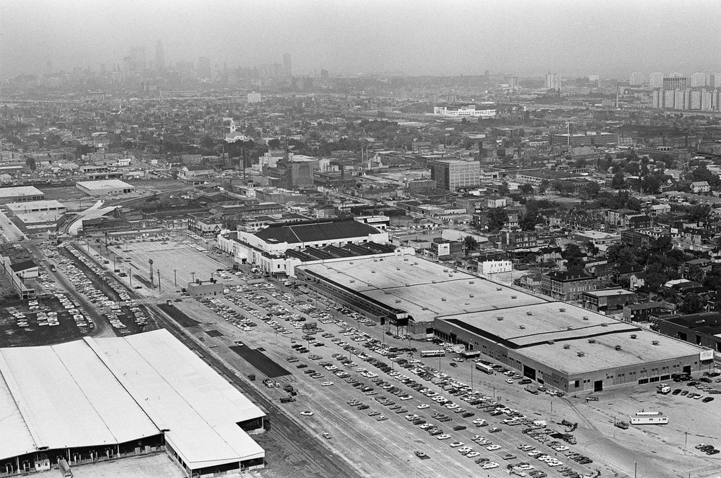 Aerial views of International Amphitheatre and Hilton Hotel - Gary Settle for Chicago Sun-Times