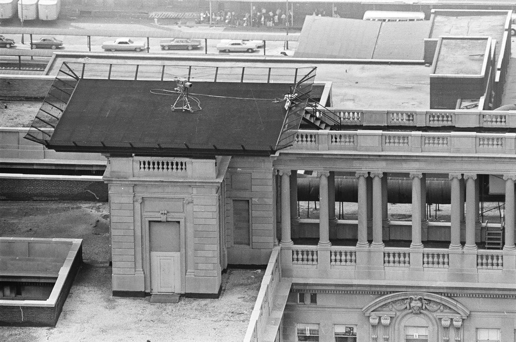 Aerial views of International Amphitheatre and Hilton Hotel - Gary Settle for Chicago Sun-Times