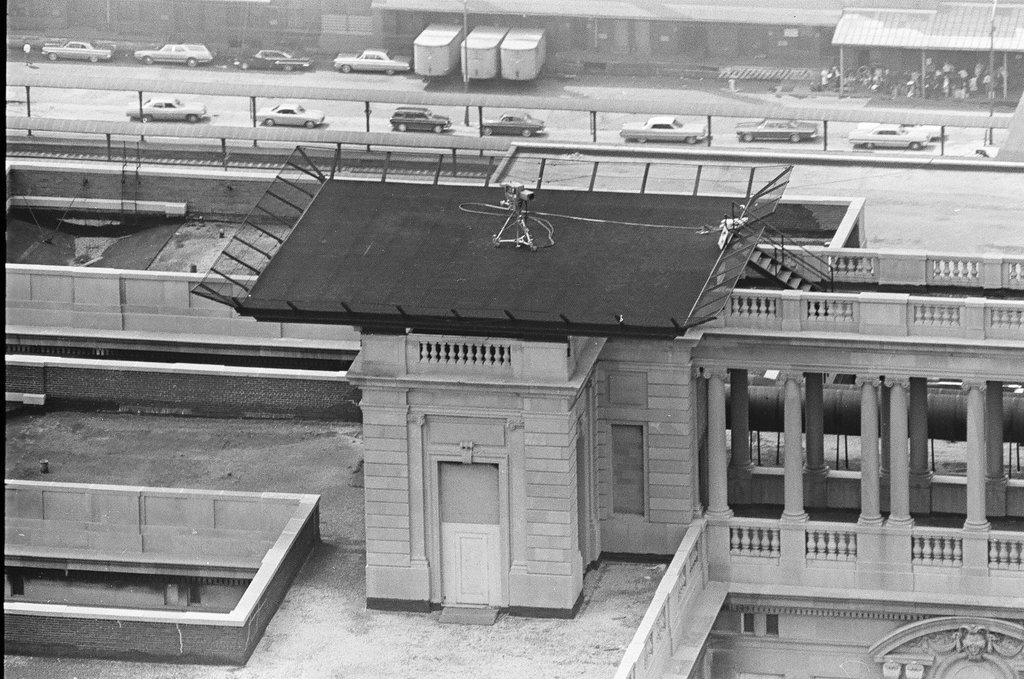 Aerial views of International Amphitheatre and Hilton Hotel - Gary Settle for Chicago Sun-Times