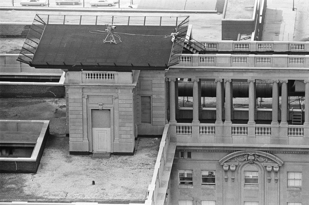 Aerial views of International Amphitheatre and Hilton Hotel - Gary Settle for Chicago Sun-Times