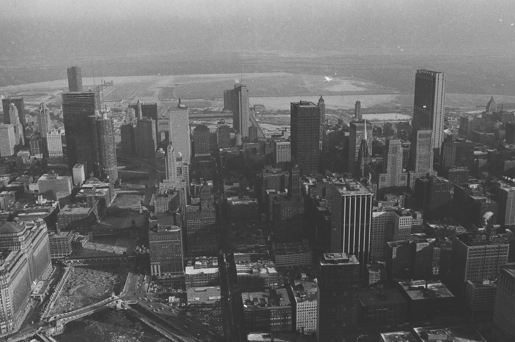 Aerial views of Chicago Loop and Grant Park - Howard Lyon for Chicago Sun-Times