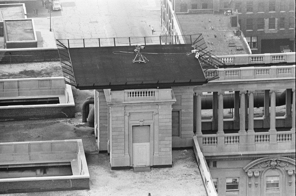 Aerial views of International Amphitheatre and Hilton Hotel - Gary Settle for Chicago Sun-Times