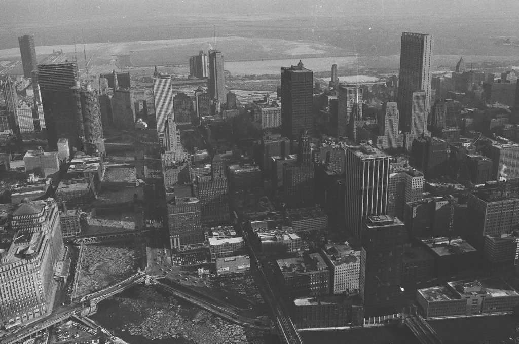 Aerial views of Chicago Loop and Grant Park - Howard Lyon for Chicago Sun-Times