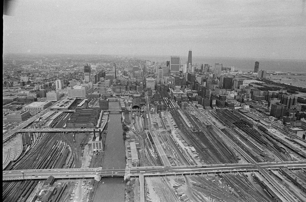 Aerial views of B&O and Dearborn Street train stations - Bob Kotalik for Chicago Sun-Times