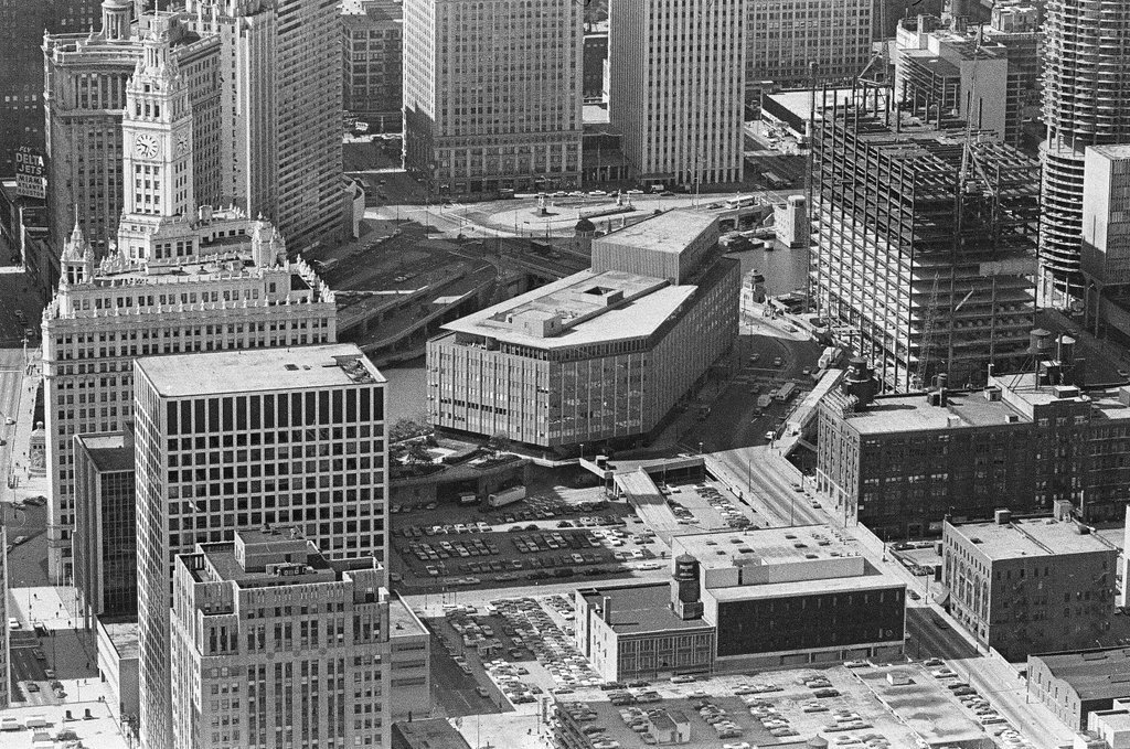 Views of buildings from skyscraper - Peters (Clarence or Pete) for Chicago Sun-Times