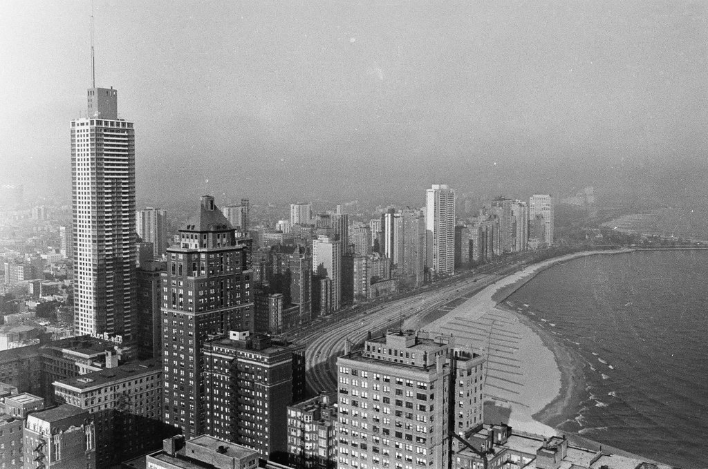 Views of Gold Coast from skyscraper - Howard Lyon for Chicago Sun-Times