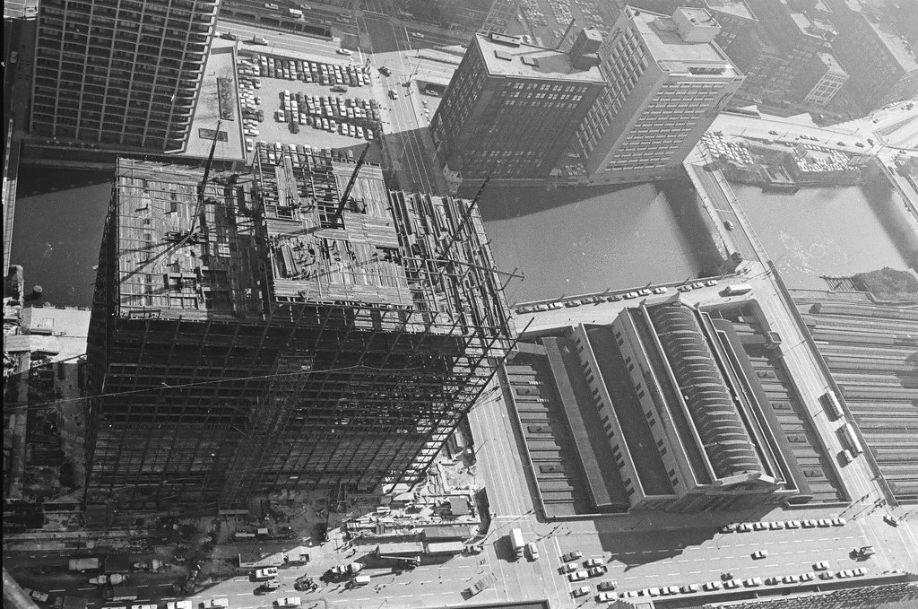 Aerial views of Union Station and Loop buildings - Howard Lyon for Chicago Sun-Times