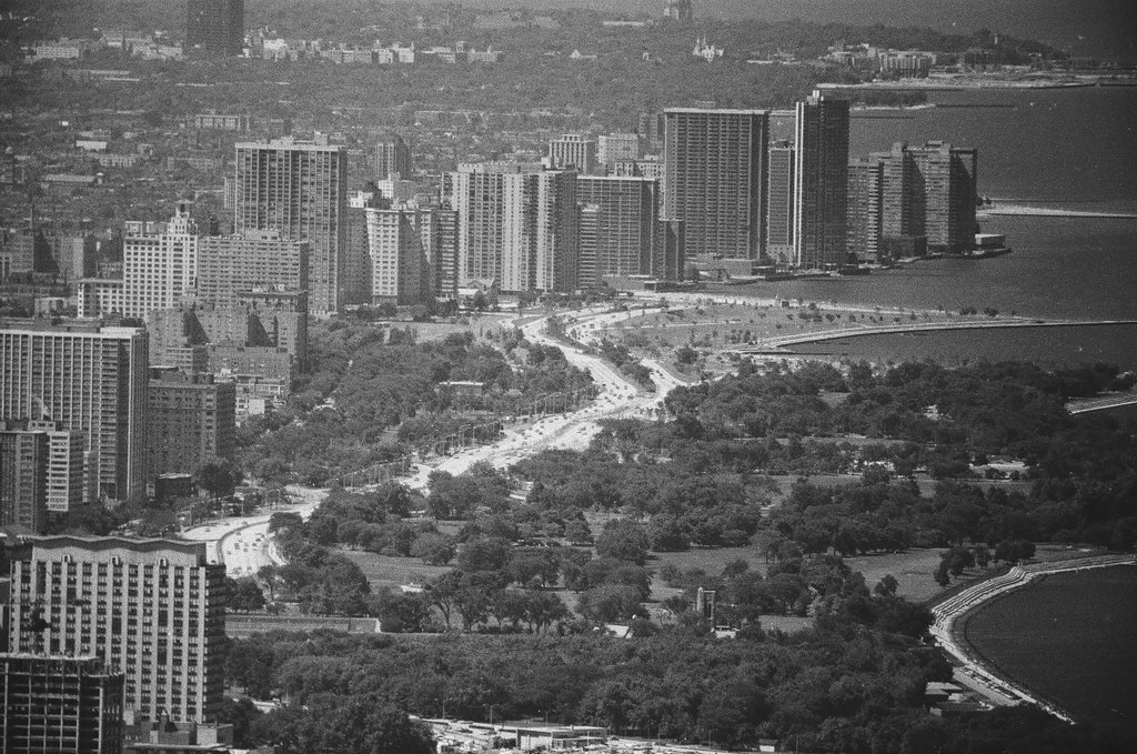 Views of buildings from skyscraper - Duane Hall for Chicago Sun-Times