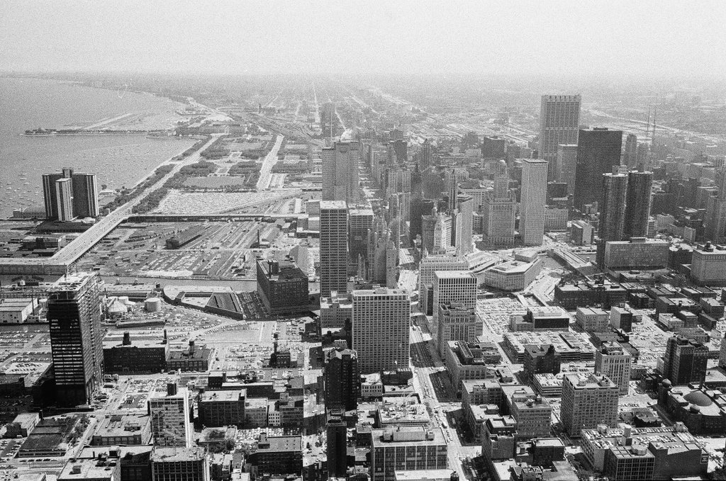 Views of buildings from skyscraper - Duane Hall for Chicago Sun-Times