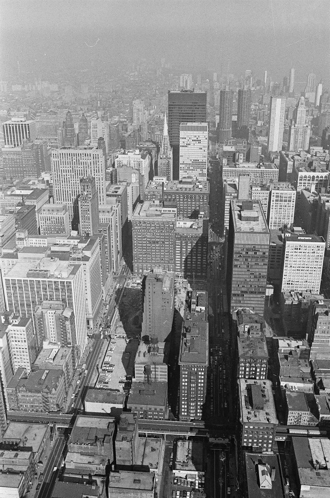 Aerial views of Union Station and Loop buildings - Howard Lyon for Chicago Sun-Times