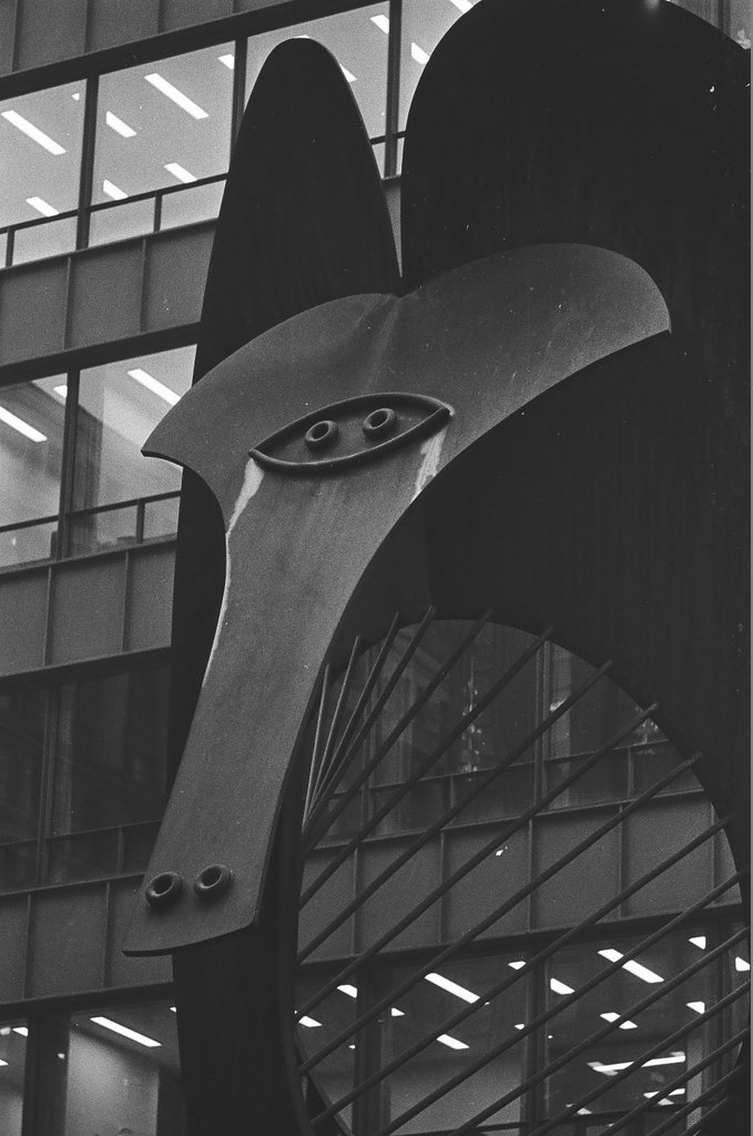 Ice formation on Picasso sculpture - Chicago Sun-Times