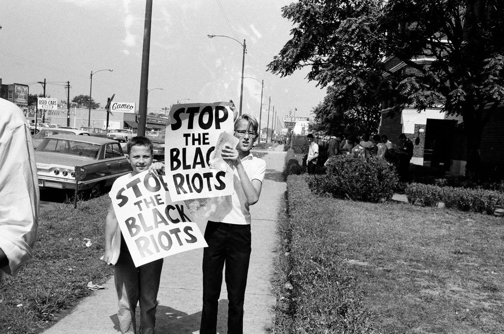 George Rockwell leading Nazi march in Gage Park - Jack Lenahan for Chicago Sun-Times